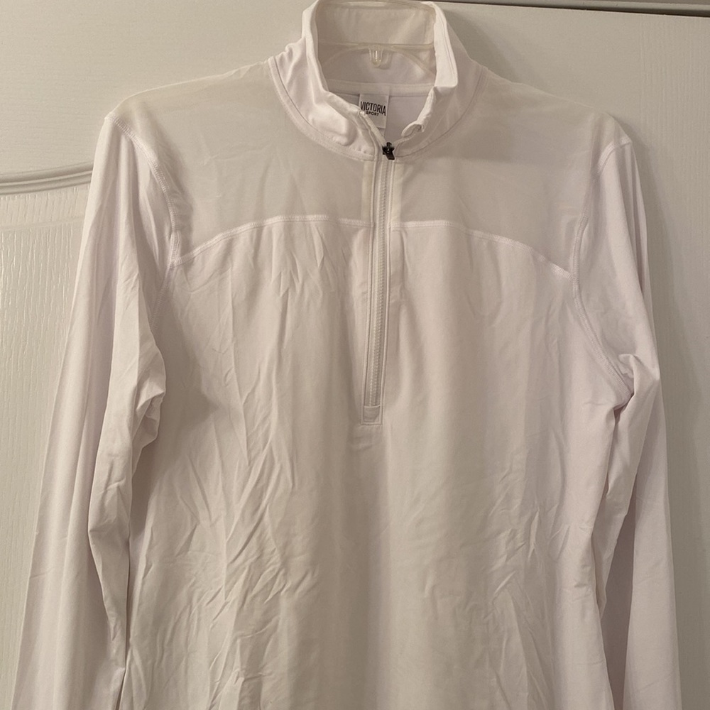 Victoria secret mesh sheer back quarter zip size l - Picture 3 of 14